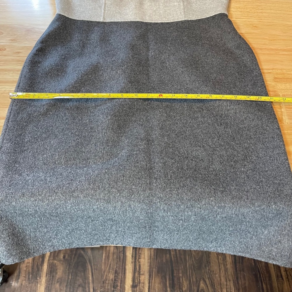 NWT Talbots Womens Colorblock Wool Blend Sheath Dress Grey Sleeveless Size 12 - Picture 9 of 10